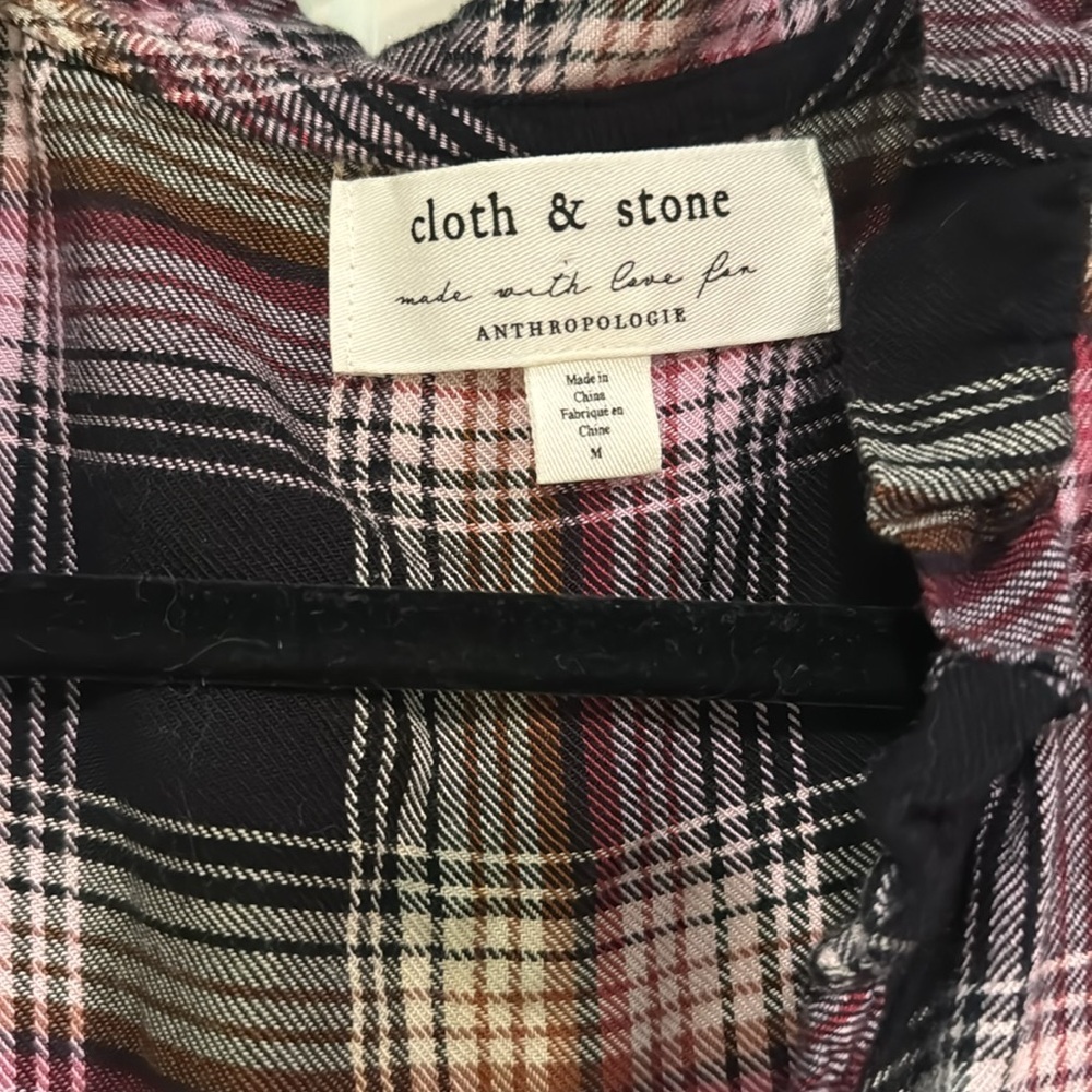 Anthropologie, Cloth and‎ Stone flannel, M - Picture 3 of 5